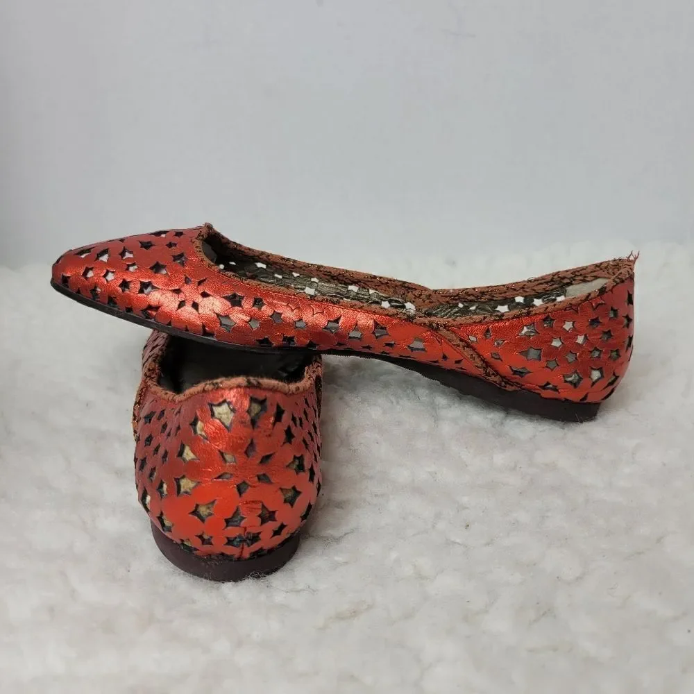 Jimmy Choo Women's Size 7 Momo  Star Res Laser Cut Ballet Flats